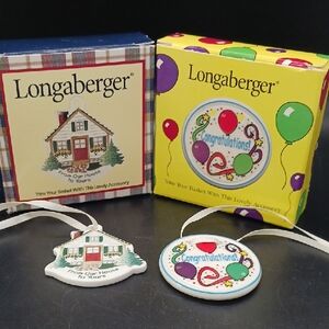 Longaberger  Accessories Congratulations & From Our House  To Yours